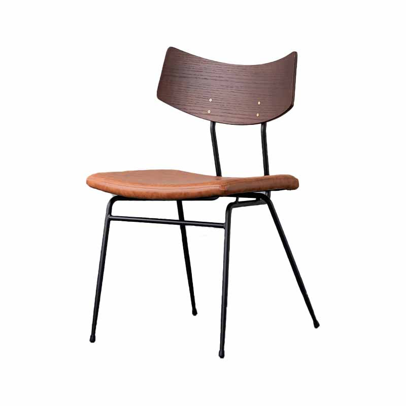 Sillas de comedor estilo moderno Silla auxiliar de cocina sin brazos con patas de metal