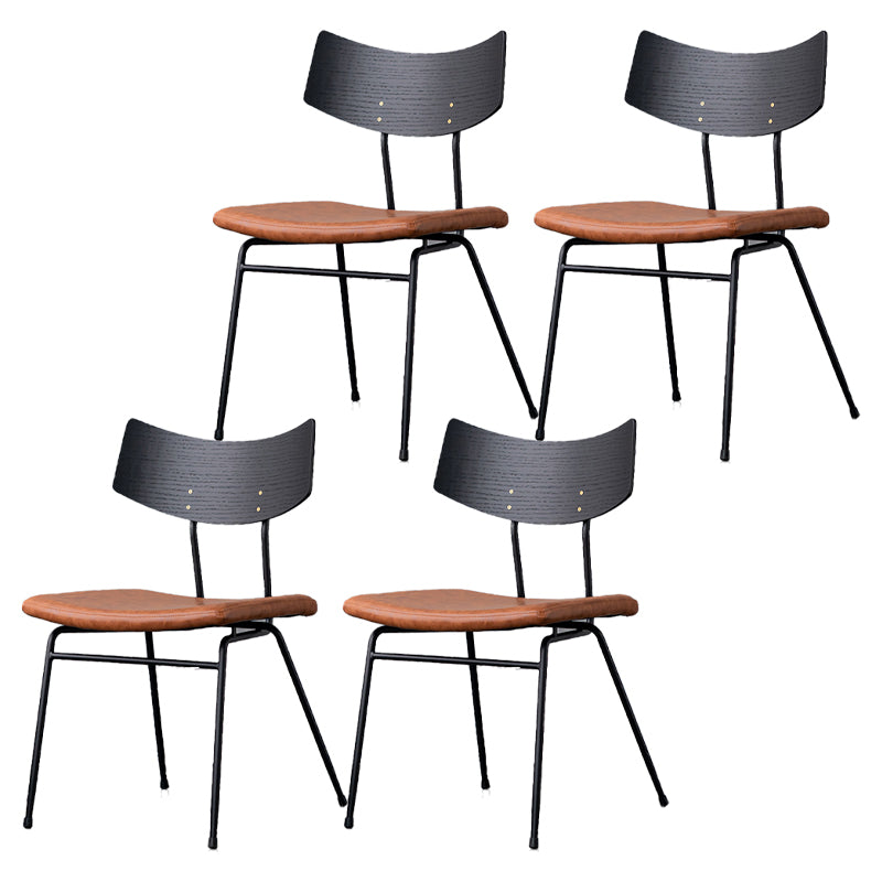 Sillas de comedor estilo moderno Silla auxiliar de cocina sin brazos con patas de metal