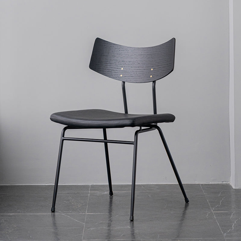 Sillas de comedor estilo moderno Silla auxiliar de cocina sin brazos con patas de metal