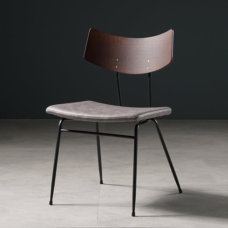 Sillas de comedor estilo moderno Silla auxiliar de cocina sin brazos con patas de metal