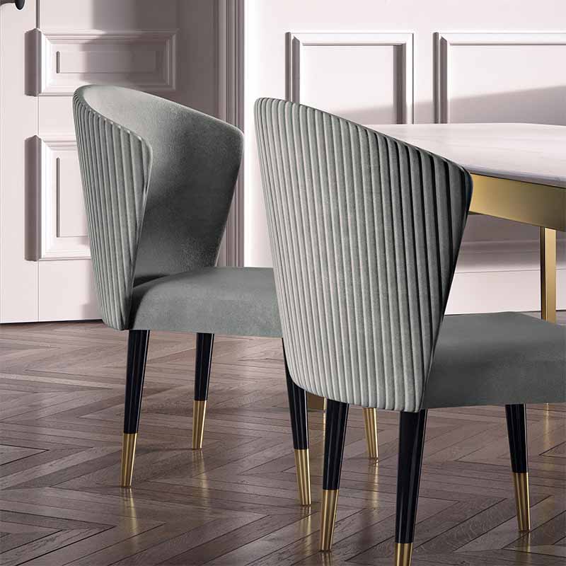 Silla lateral escandinava interior Silla tapizada de madera del comedor del Wingback