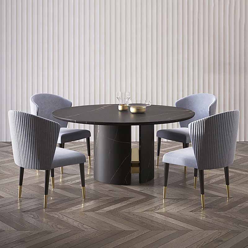 Silla lateral escandinava interior Silla tapizada de madera del comedor del Wingback