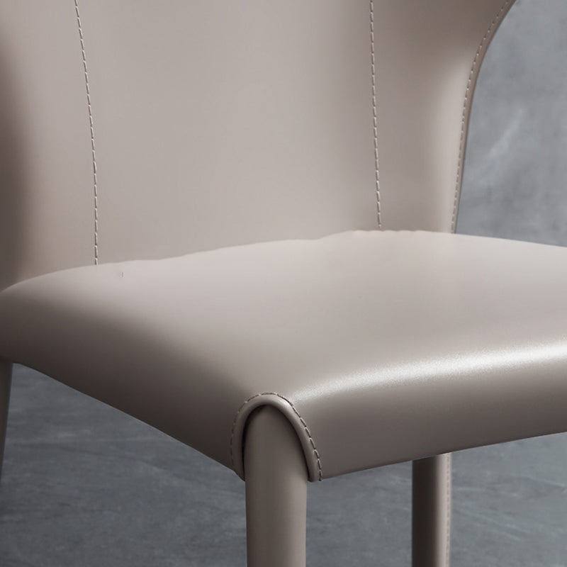 Silla lateral con respaldo lateral para restaurante, estilo diseñador, silla de comedor de cuero