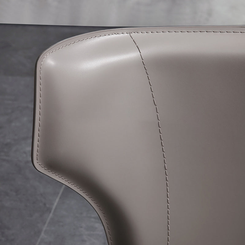 Silla lateral con respaldo lateral para restaurante, estilo diseñador, silla de comedor de cuero