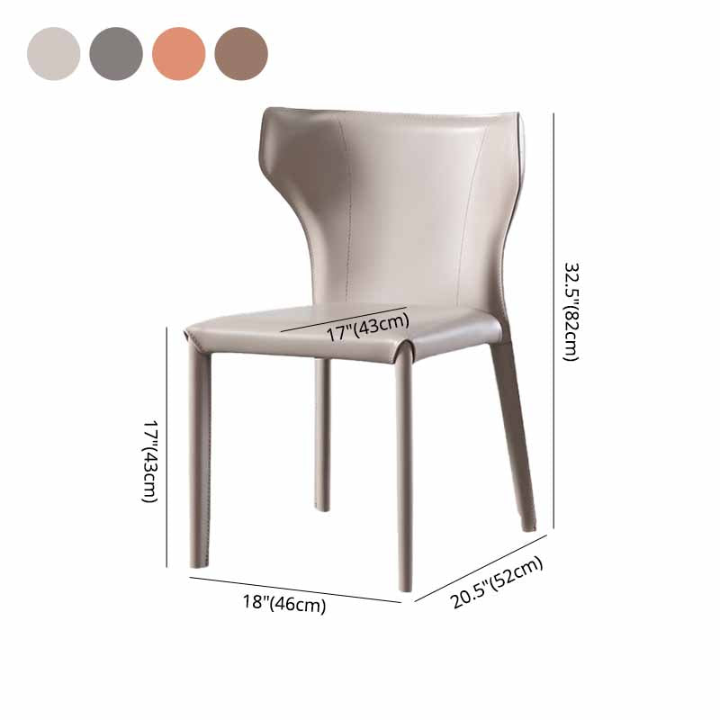 Silla lateral con respaldo lateral para restaurante, estilo diseñador, silla de comedor de cuero
