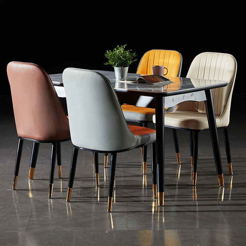Metal de la cocina del estilo nórdico que cena la silla que cena las sillas laterales sin brazos de Parsons