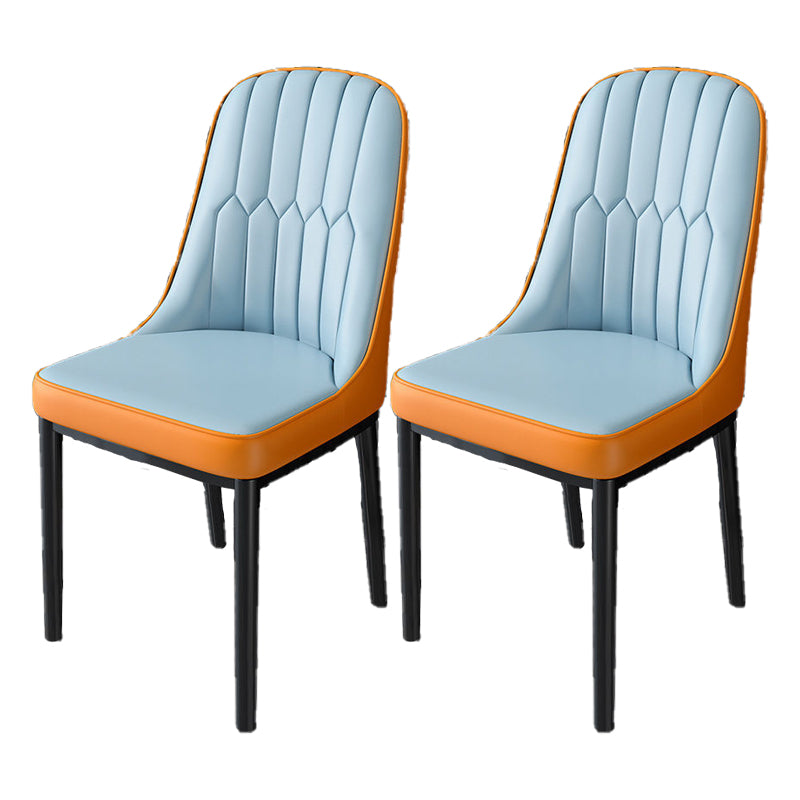 Chaise de salle à manger en métal de cuisine de Style nordique, chaises latérales sans accoudoirs Parsons
