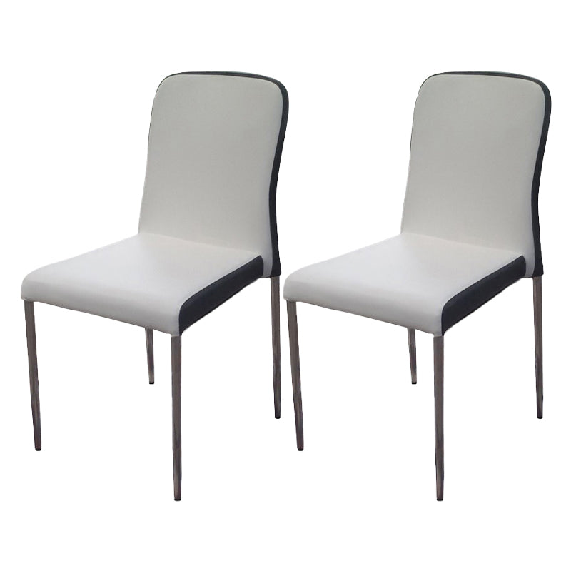 Chaises de salle à manger de style moderne, chaise latérale sans accoudoirs avec pieds en métal pour la cuisine
