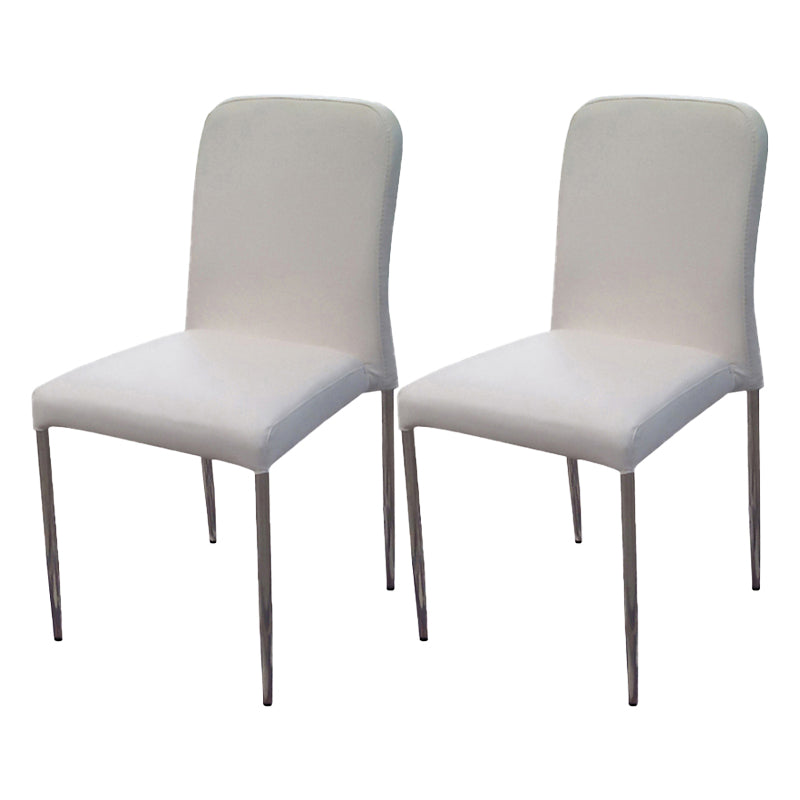 Chaises de salle à manger de style moderne, chaise latérale sans accoudoirs avec pieds en métal pour la cuisine