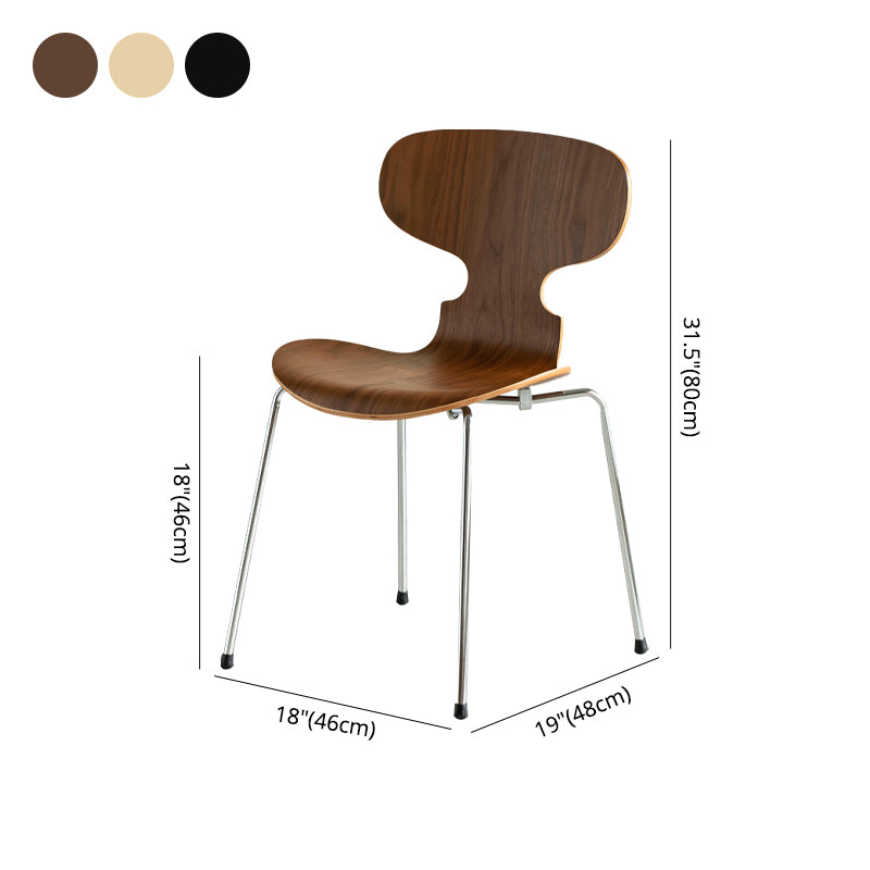 Silla de comedor de metal de estilo industrial, cocina, comedor, sillas laterales sin brazos