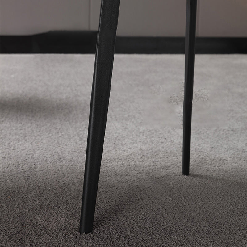 Sillas de comedor de estilo moderno, sillas laterales sin brazos con patas de metal para cocina