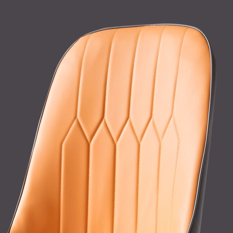Sillas de comedor de estilo moderno, silla Parsons lateral sin brazos de metal para cocina