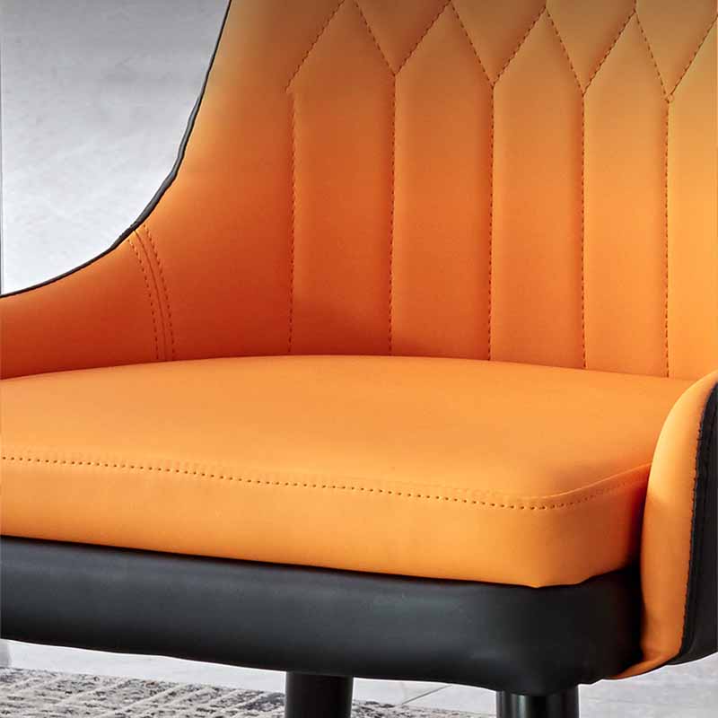 Sillas de comedor de estilo moderno Silla Parsons lateral con brazo de metal para cocina