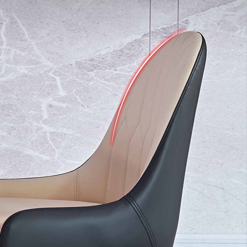 Sillas de comedor de estilo moderno Silla Parsons lateral con brazo de metal para cocina