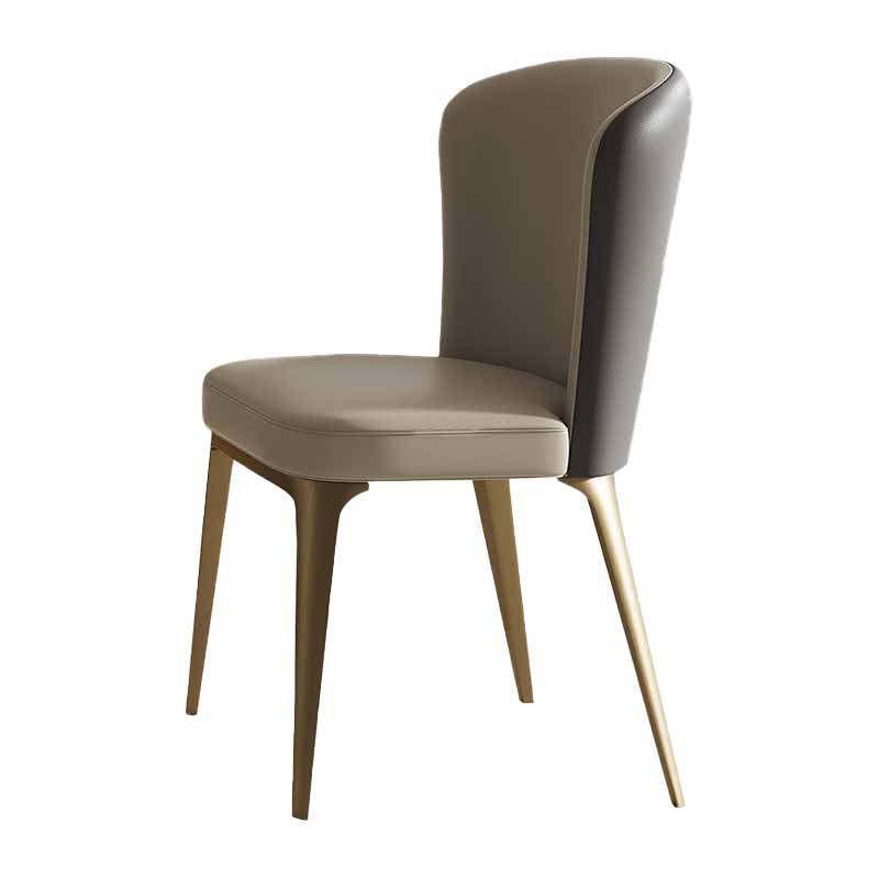 Sillas de comedor de estilo moderno Sillas Parsons laterales sin brazos de metal para cocina