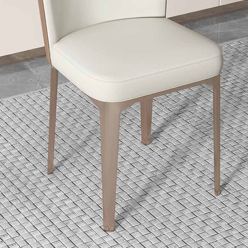Sillas de comedor de estilo moderno Sillas Parsons laterales sin brazos de metal para cocina