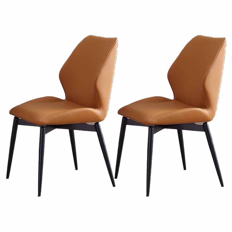 Chaises de salle à manger de style contemporain, chaises à oreilles latérales en métal sans accoudoirs pour cuisine