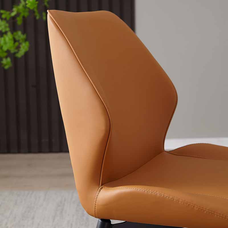 Sillas de comedor de estilo moderno, sillas laterales de metal sin brazos para cocina