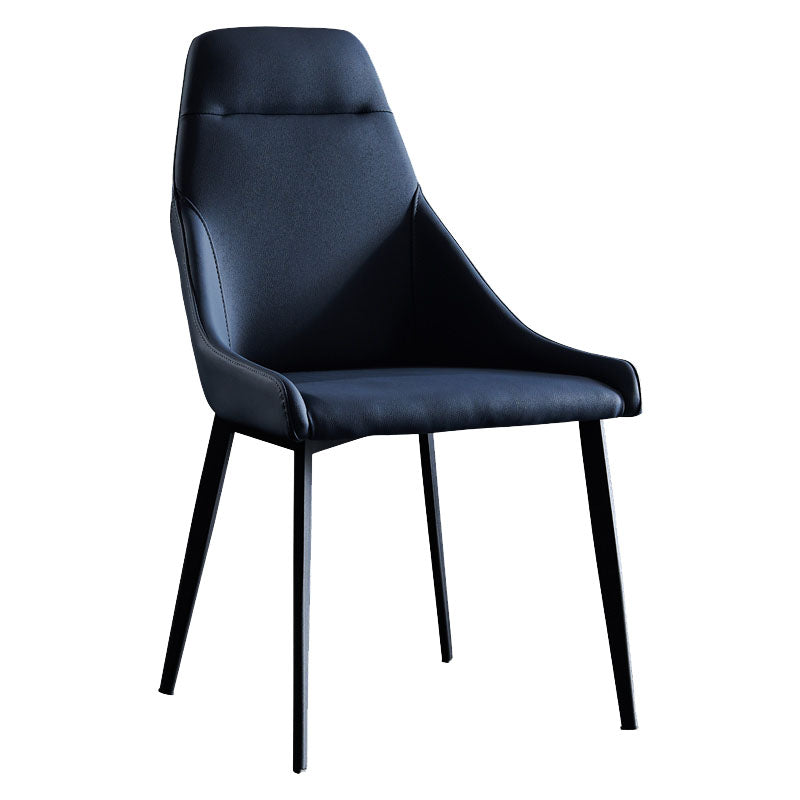 Fauteuil de salle à manger moderne en métal, chaise latérale de salle à manger en Faux cuir pour usage au Restaurant