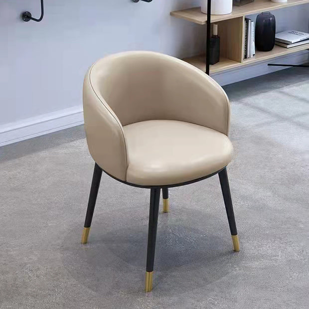 Sillas de comedor tapizadas de estilo escandinavo, silla con respaldo sólido para el hogar