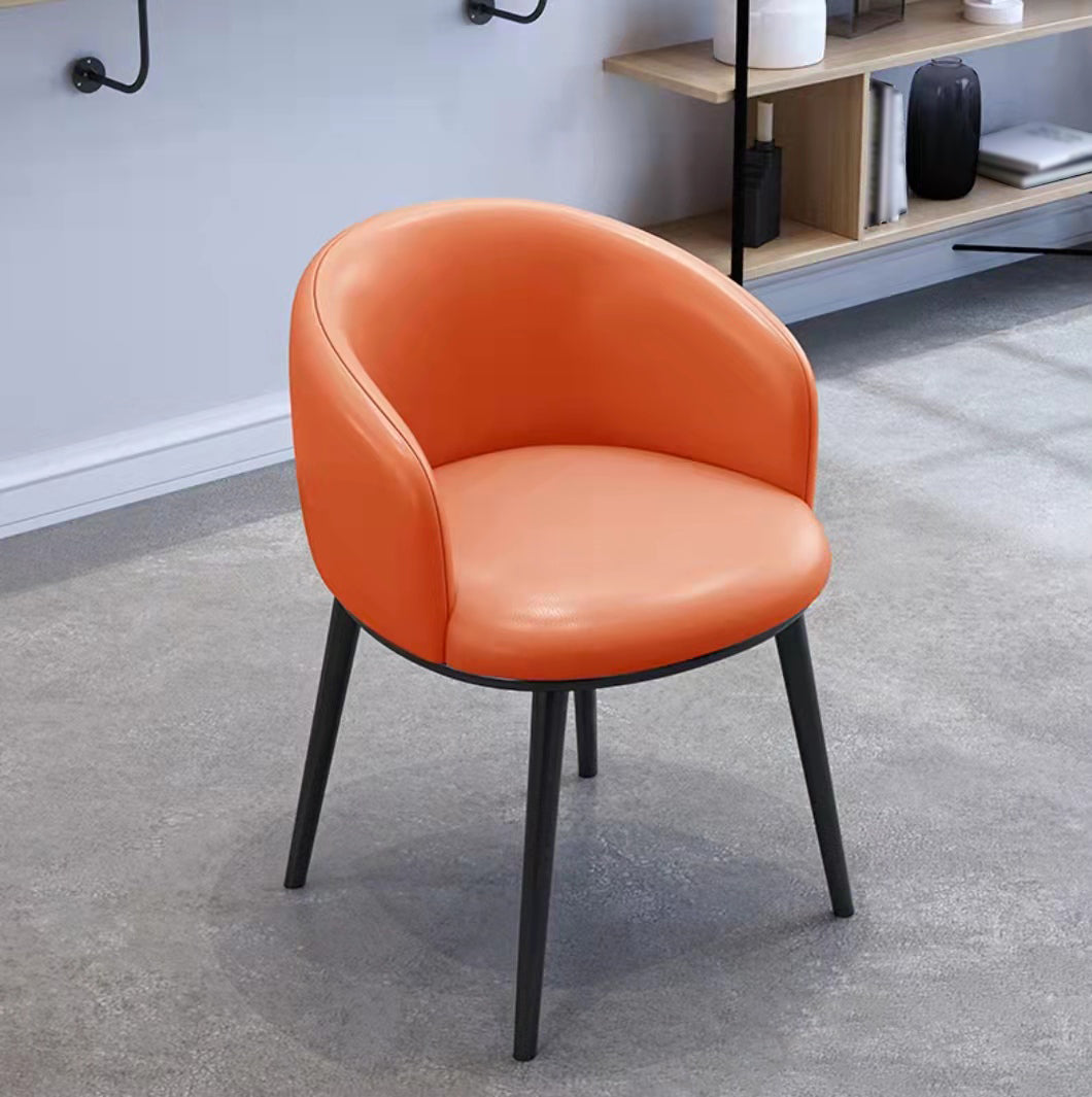 Sillas de comedor tapizadas de estilo escandinavo, silla con respaldo sólido para el hogar