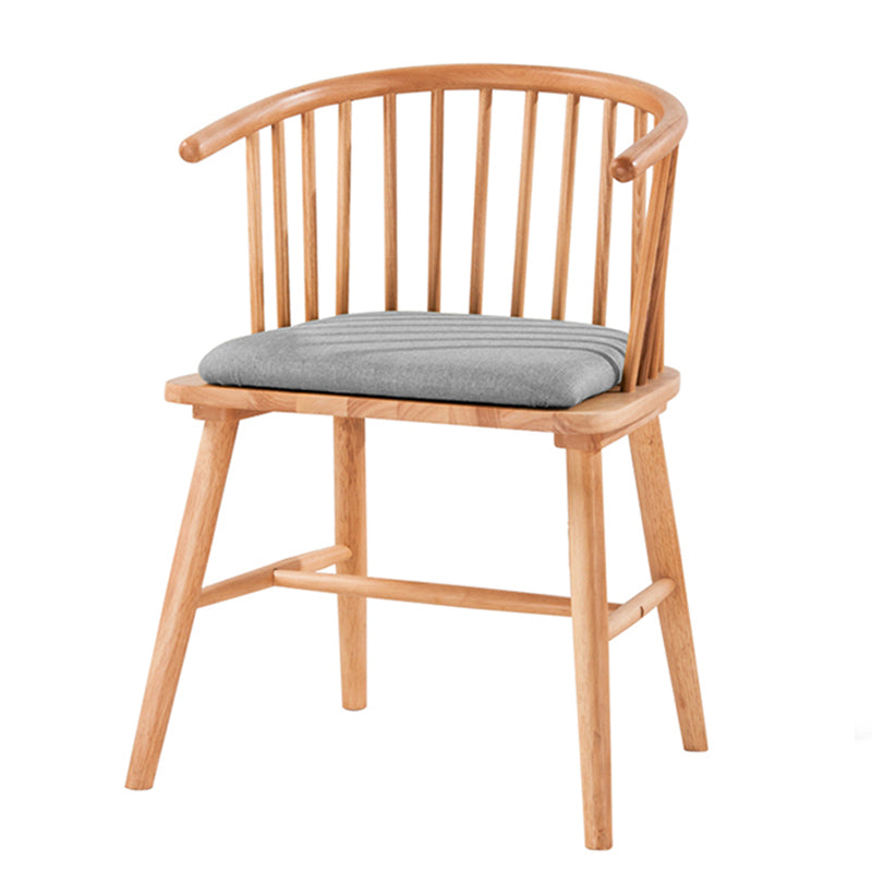 Silla de comedor de madera de estilo escandinavo, sillón con respaldo Windsor