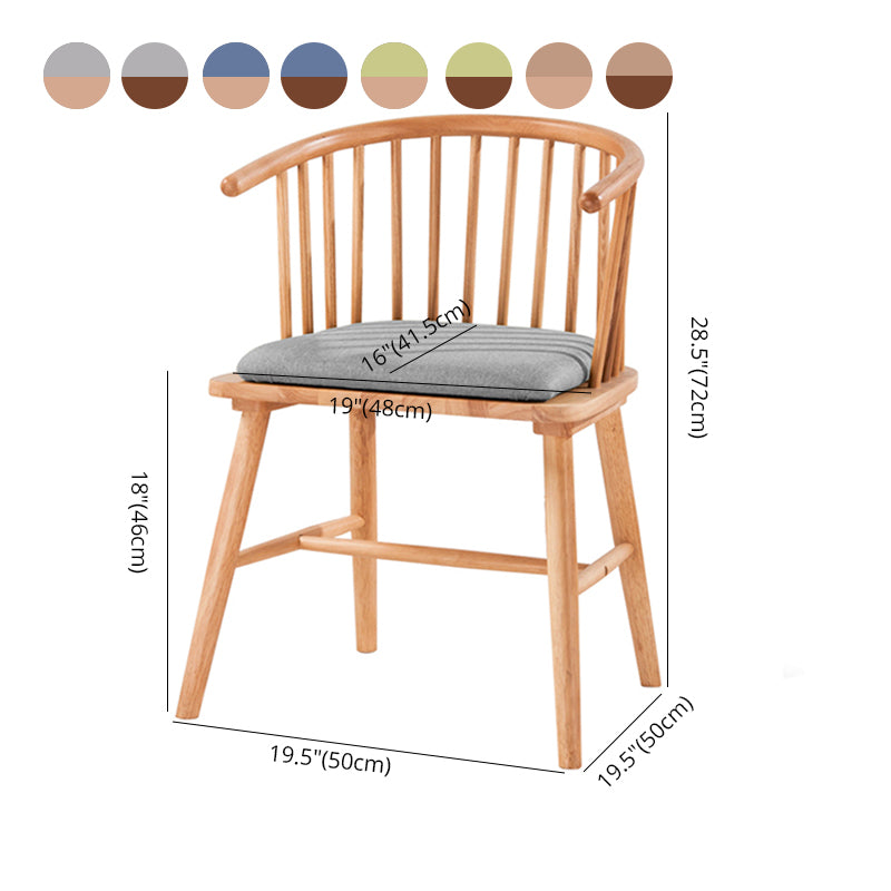 Silla de comedor de madera de estilo escandinavo, sillón con respaldo Windsor