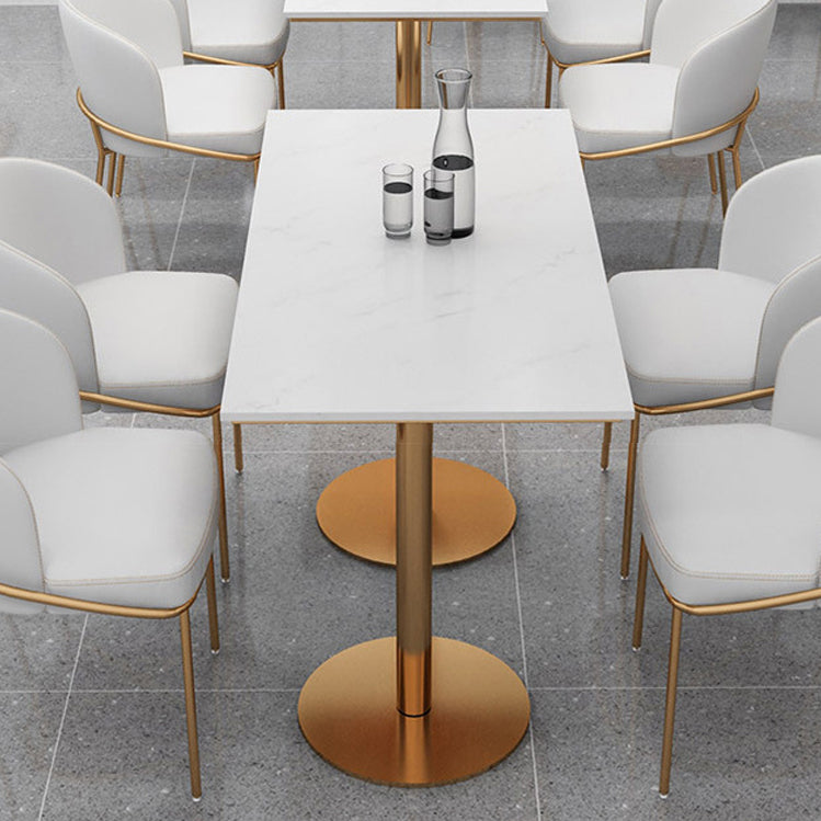 Silla de comedor escandinava de metal para comedor, silla sin brazos amortiguada con respaldo