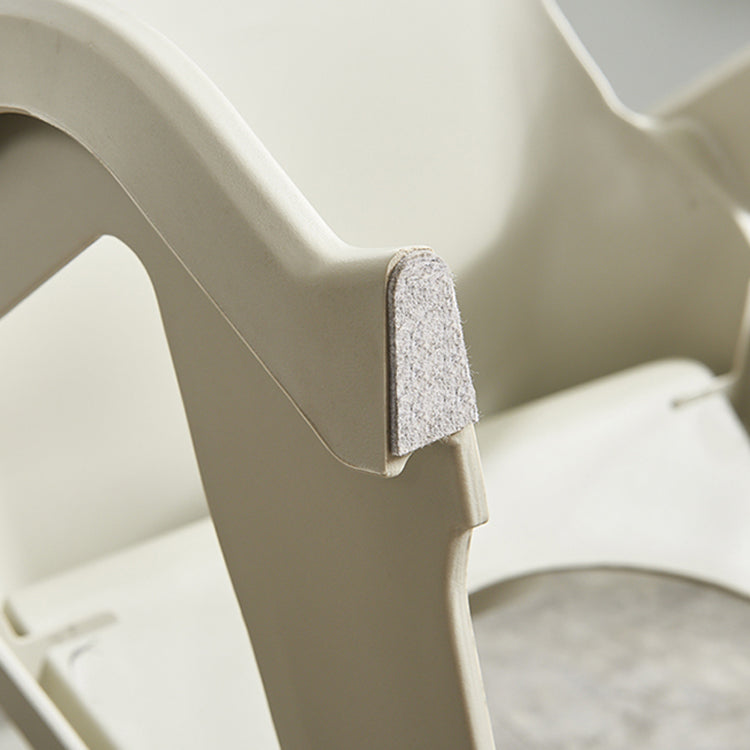 Silla de comedor de plástico moderna, silla lateral de comedor con respaldo abierto para uso en restaurantes