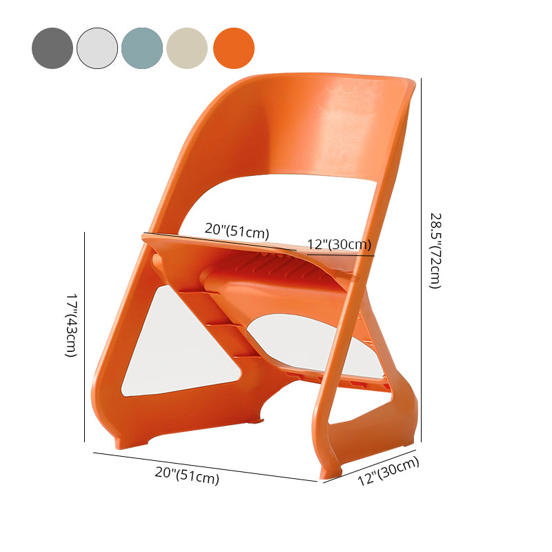 Silla de comedor de plástico moderna, silla lateral de comedor con respaldo abierto para uso en restaurantes