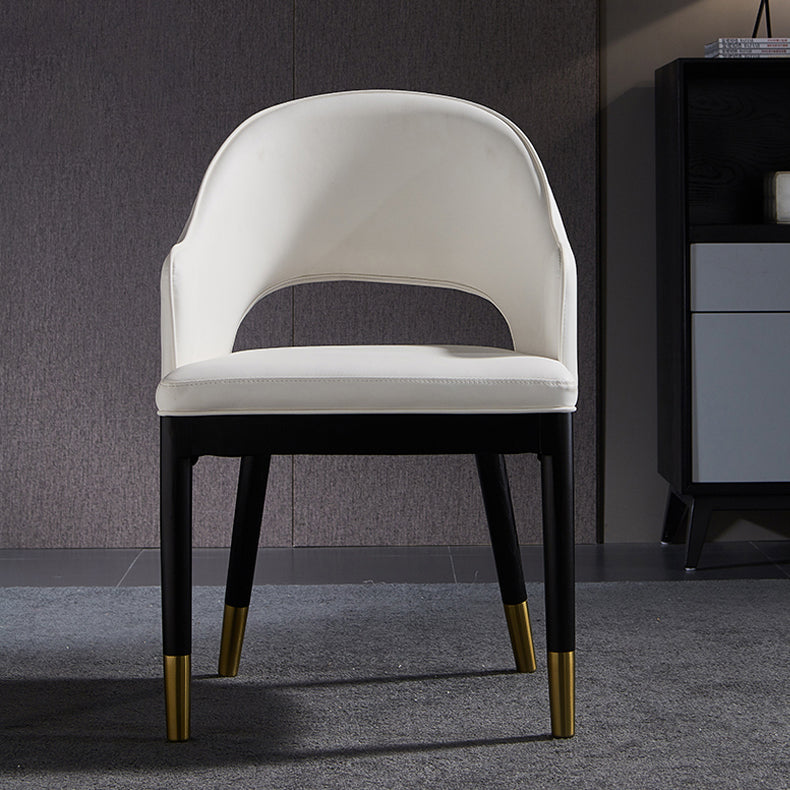 Sillas de comedor de madera Glam, sillones de comedor de cuero para uso en restaurantes