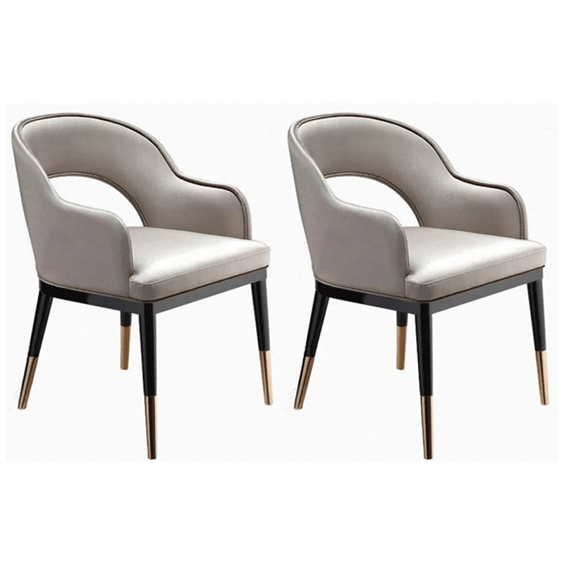 Chaises de salle à manger en bois Glam, fauteuils de salle à manger en cuir pour usage au restaurant