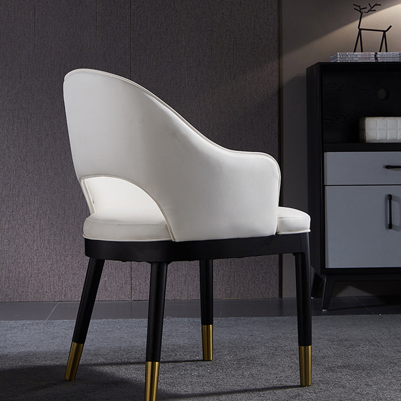 Sillas de comedor de madera Glam, sillones de comedor de cuero para uso en restaurantes