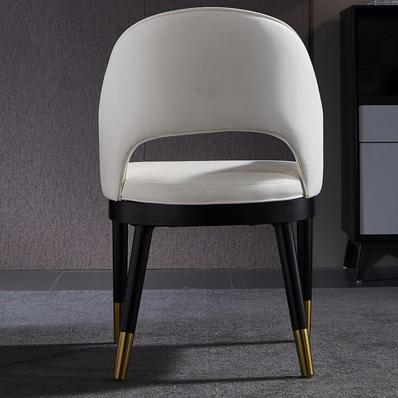 Sillas de comedor de madera Glam, sillones de comedor de cuero para uso en restaurantes