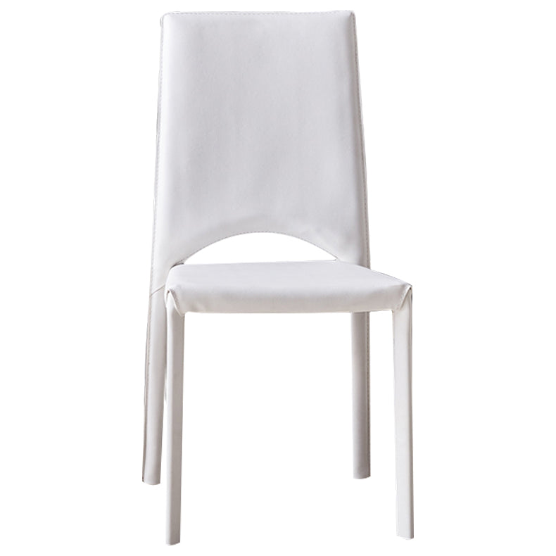 Silla de comedor de metal moderno con respaldo abierto, silla lateral para uso en restaurantes