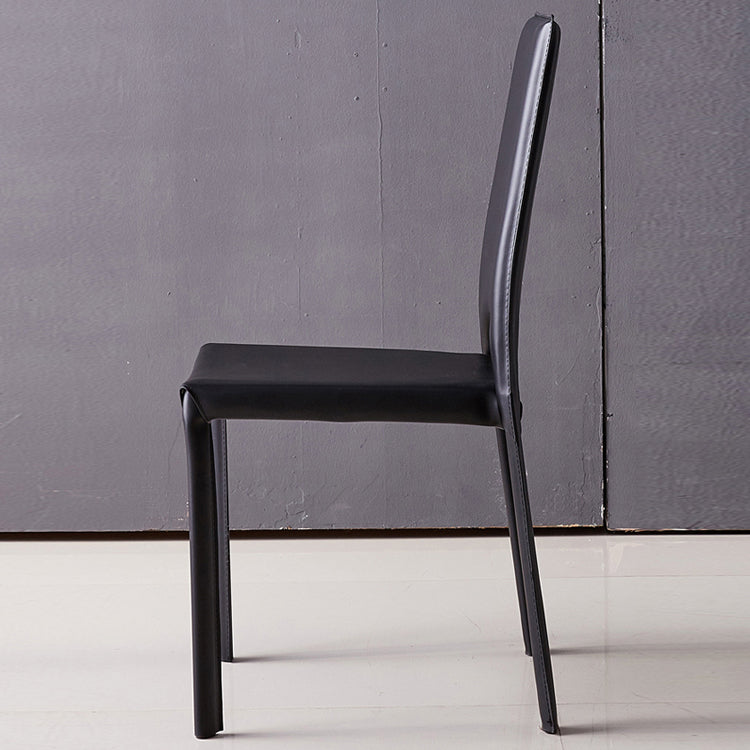 Silla de comedor de metal moderno con respaldo abierto, silla lateral para uso en restaurantes