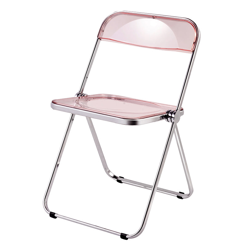 Chaise de salle à manger contemporaine en métal, chaise latérale pliante sans bras pour usage au restaurant
