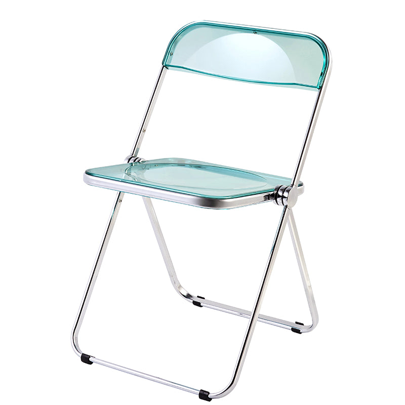 Chaise de salle à manger contemporaine en métal, chaise latérale pliante sans bras pour usage au restaurant
