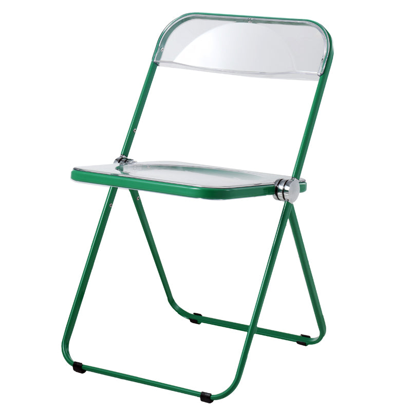 Chaise de salle à manger contemporaine en métal, chaise latérale pliante sans bras pour usage au restaurant