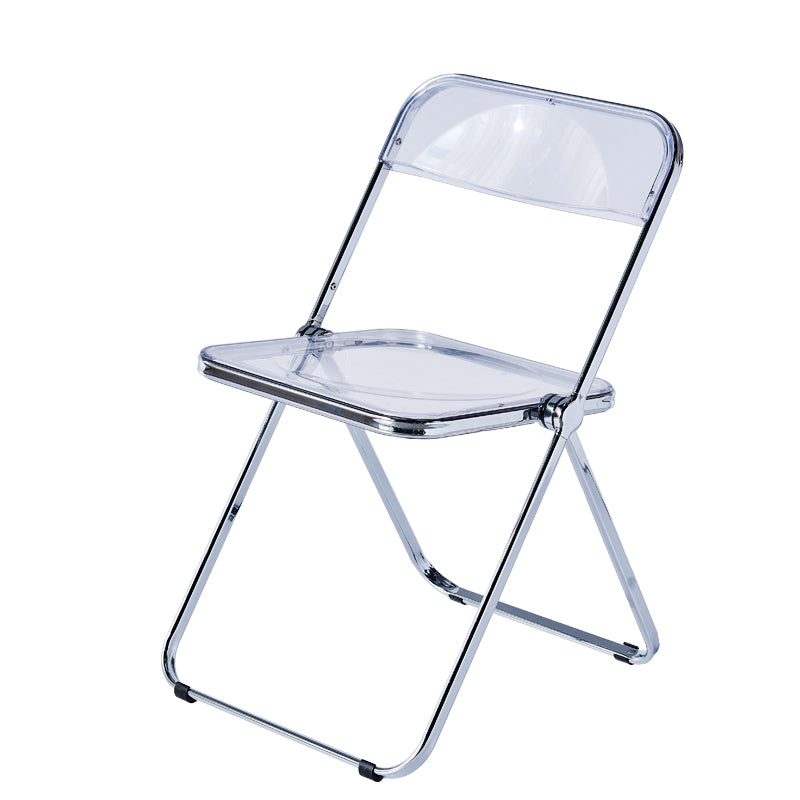 Chaise de salle à manger contemporaine en métal, chaise latérale pliante sans bras pour usage au restaurant
