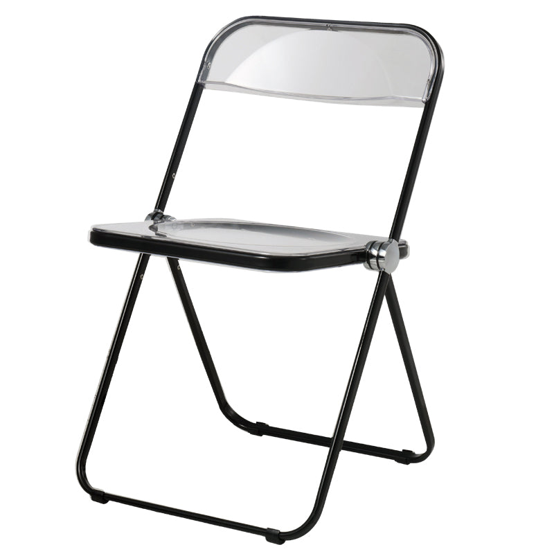 Chaise de salle à manger contemporaine en métal, chaise latérale pliante sans bras pour usage au restaurant