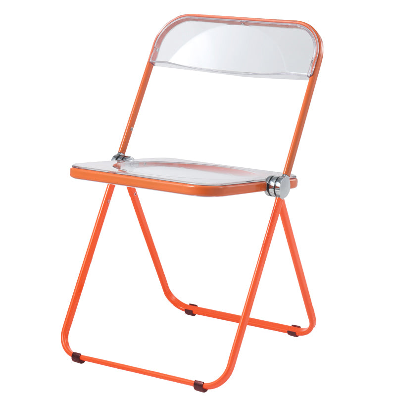 Chaise de salle à manger contemporaine en métal, chaise latérale pliante sans bras pour usage au restaurant