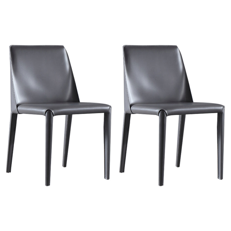 Chaises de salle à manger style contemporain Chaises de cuisine sans accoudoirs avec pieds en métal