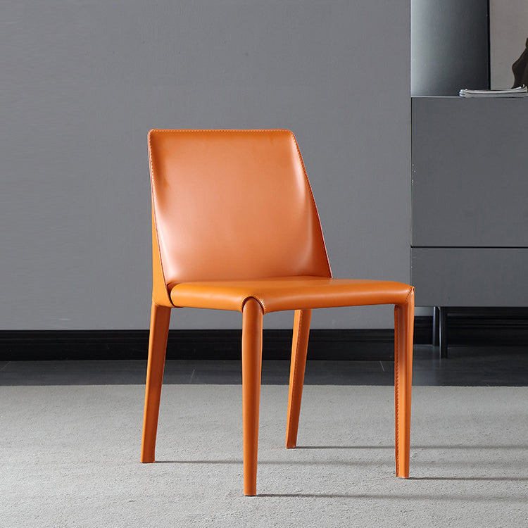 Chaises de salle à manger style contemporain Chaises de cuisine sans accoudoirs avec pieds en métal