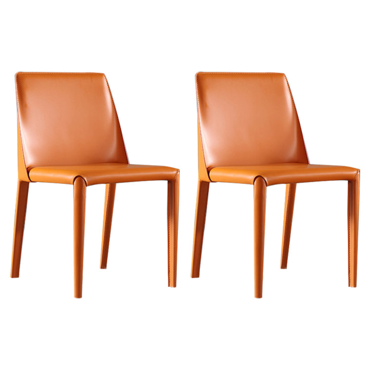 Chaises de salle à manger style contemporain Chaises de cuisine sans accoudoirs avec pieds en métal
