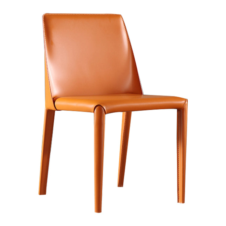 Chaises de salle à manger style contemporain Chaises de cuisine sans accoudoirs avec pieds en métal