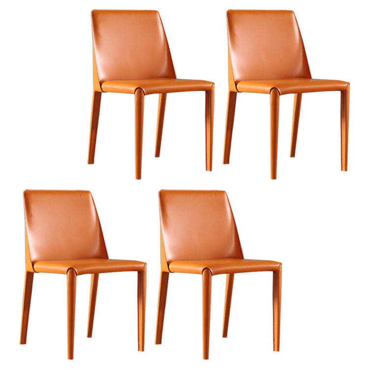 Chaises de salle à manger style contemporain Chaises de cuisine sans accoudoirs avec pieds en métal