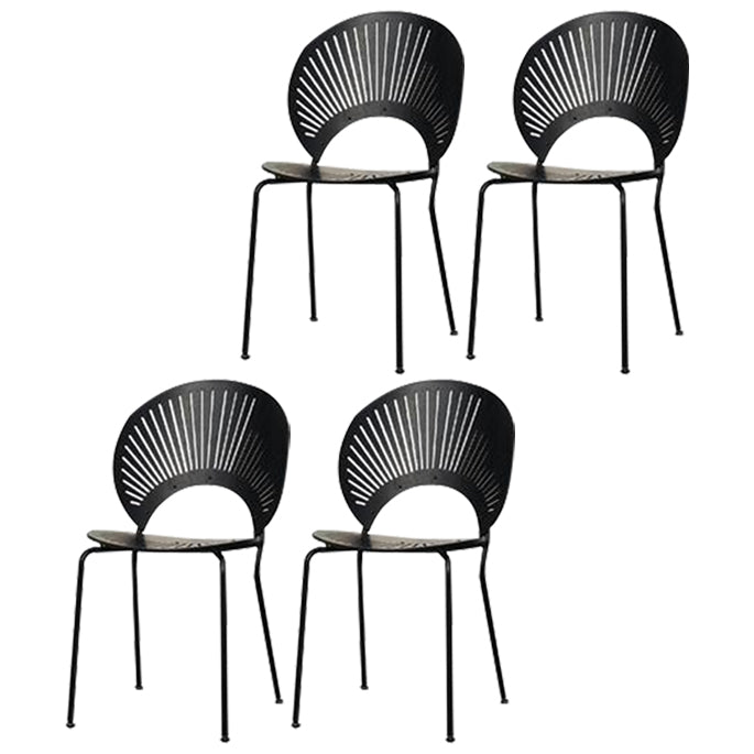 Chaise de salle à manger de style contemporain Chaises de cuisine sans accoudoirs avec pieds en métal