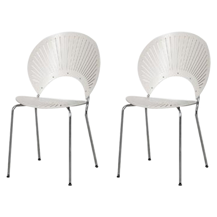 Chaise de salle à manger de style contemporain Chaises de cuisine sans accoudoirs avec pieds en métal