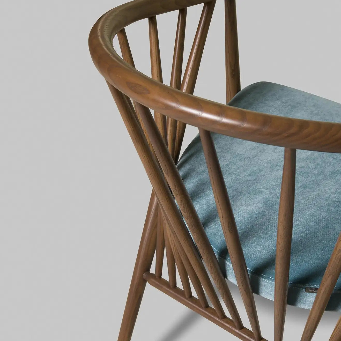 Chaise de salle à manger en bois traditionnel Restaurant Windsor Back Bran coussin